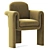 Luxurious Velvet Floria Armchair 3D model small image 1
