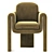 Luxurious Velvet Floria Armchair 3D model small image 2