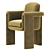 Luxurious Velvet Floria Armchair 3D model small image 3
