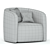 Modern Mila Swivel Armchair 3D 3D model small image 5