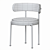 Ivory Boucle Dining Chair, Contemporary 3D model small image 7