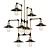 Bronze Danbury Industrial Pendant Chandelier 3D model small image 1