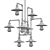 Bronze Danbury Industrial Pendant Chandelier 3D model small image 2