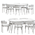 Elegance Ivory Dining Chair Set 3D model small image 3