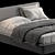 
Luxury Memory Foam Bed with Storage 3D model small image 3