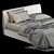 
Luxury Memory Foam Bed with Storage 3D model small image 5