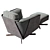 Heit Swivel Armchair: Ultimate Comfort 3D model small image 3