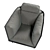 Heit Swivel Armchair: Ultimate Comfort 3D model small image 4