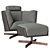 Heit Swivel Armchair: Ultimate Comfort 3D model small image 5