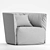 Poliform Santa Monica Armchair 3D model small image 5