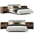 Minotti Brasilia Modern Bed Collection 3D model small image 2