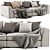Flexform Armand 2-Seater Sofa, LUX 3D model small image 1