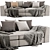 Flexform Armand 2-Seater Sofa, LUX 3D model small image 2