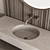 Concrete Wood Bathroom Set 37 3D model small image 3