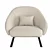 Whitney Elegant Armchair, VRay Render 3D model small image 8