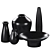 Decorative Vases Set with Vray Materials 3D model small image 1