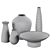 Decorative Vases Set with Vray Materials 3D model small image 5