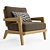 RH Avila Teak Lounge Chair 3D model small image 1