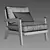 RH Avila Teak Lounge Chair 3D model small image 5