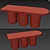 Lightweight Concrete Furniture Set 3D model small image 3