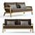 RH Avila Teak Sofa 72 3D model small image 1