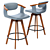 Bamboo Swivel Counter Stool - Langley Street 3D model small image 1