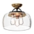 Modern Bowl Ceiling Light Fixture 3D model small image 1