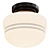 Striped Schoolhouse Ceiling Light 3D model small image 1