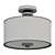 Sleek Modern Ceiling Light Fixture 3D model small image 2