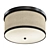 Springfield Linen Shade Ceiling Light 3D model small image 1