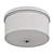 Springfield Linen Shade Ceiling Light 3D model small image 2