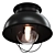 NANTUCKET Black Ceiling Light 3D model small image 1