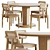 Elegant Pisa Table Set with Charles 3D model small image 1