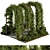 Outdoor Oasis Pergola Plant Set 3D model small image 1