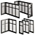  Modern Black Window Set 12 3D model small image 1