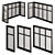  Modern Black Window Set 12 3D model small image 2