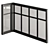  Modern Black Window Set 12 3D model small image 4