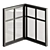  Modern Black Window Set 12 3D model small image 5