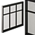  Modern Black Window Set 12 3D model small image 6