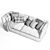 Modern 2 Seater Sofa Swank 3D model small image 7