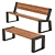 Urban Outdoor Bench Collection 3D model small image 3