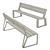 Urban Outdoor Bench Collection 3D model small image 4