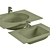 Vitra White Bathroom Sink Set 3D model small image 2