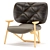 Modern Crafted Lounge Armchair 3D model small image 1