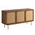 Modern Curtis 3 Door Sideboard 3D model small image 2