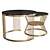 Modern Marble Coffee Table Set 3D model small image 2