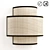 Natural Jute Wall Sconce, Elegance 3D model small image 1