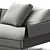 Modern Flexform Bretton 2-Seat Sofa 3D model small image 3