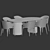 Elegant Chair and Table Set 3D model small image 3