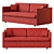 Convertible Sectional Sofa Bed by BODEMA 3D model small image 1